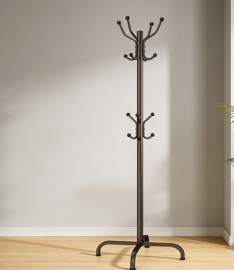 Metal Entryway Coat Stand 14 Hooks - Image 2