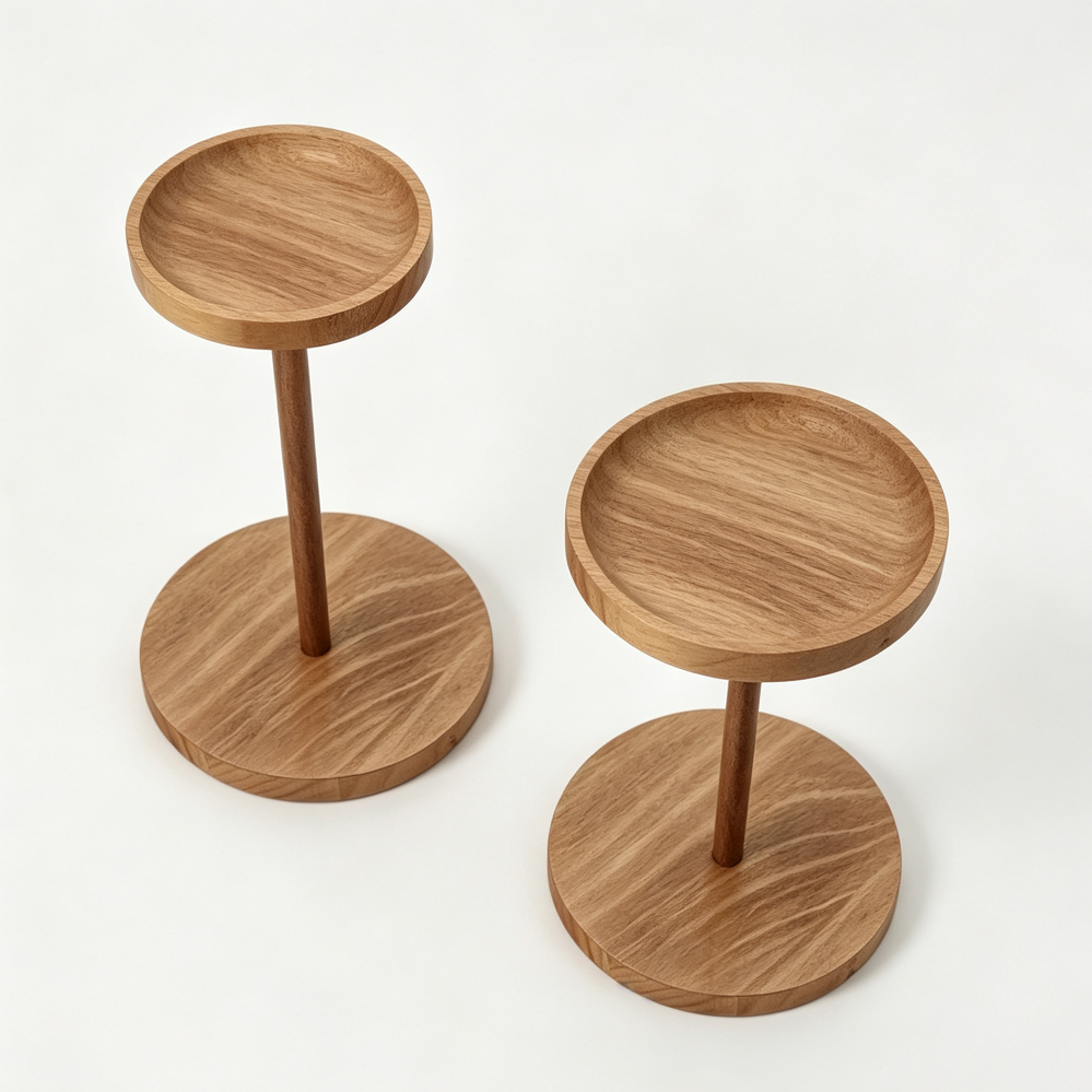 Wooden Hat Display Stand 2 Sets - Image 2