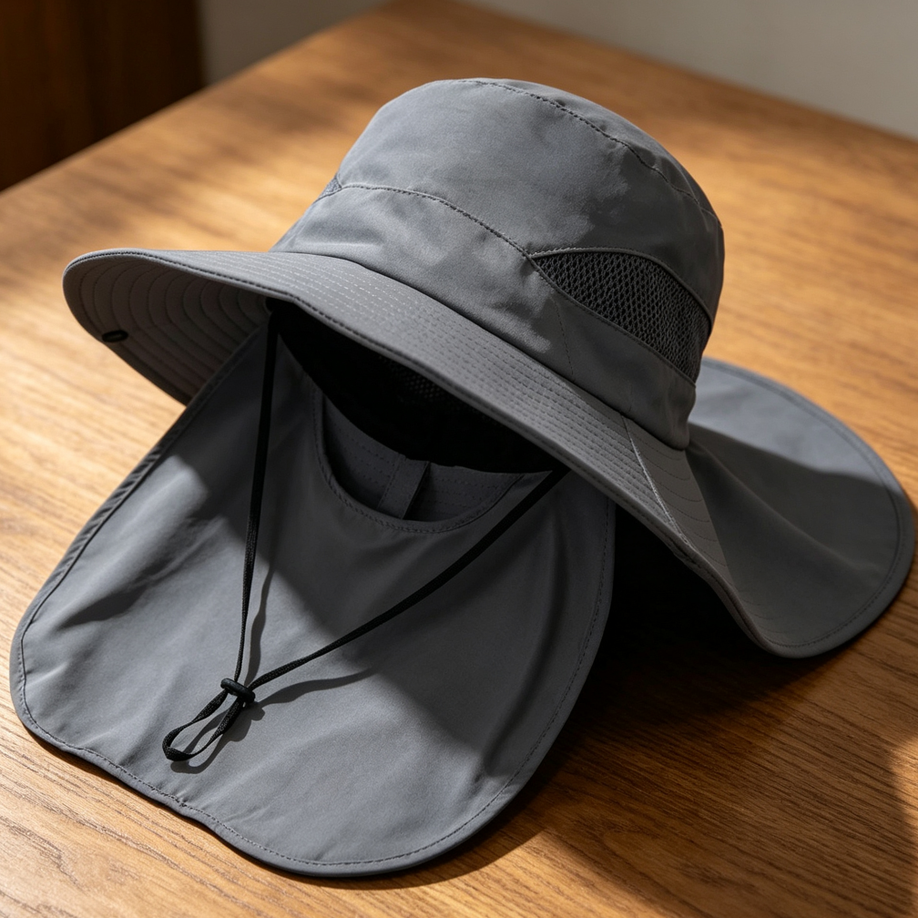 Sun Hat with Neck Flap - Image 2
