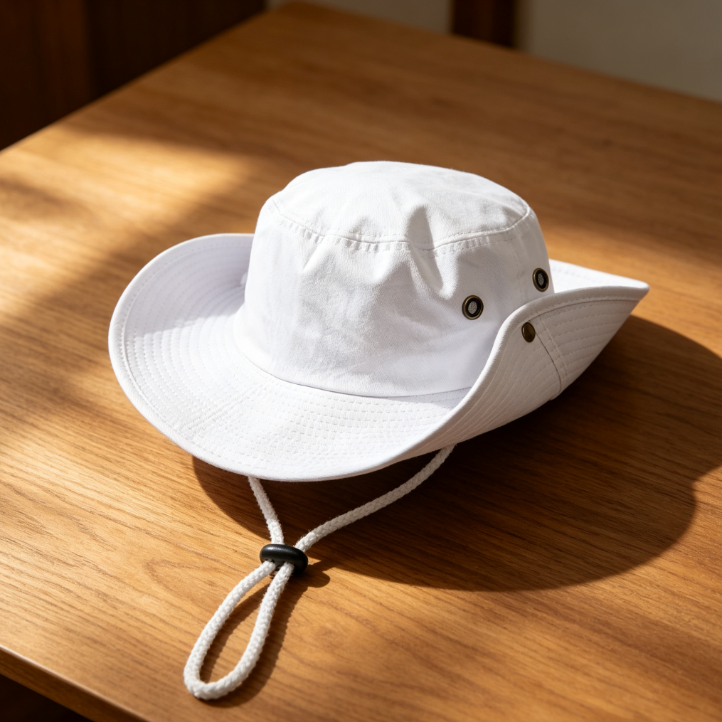 Men's Wide Brim Bucket Fishing Hat