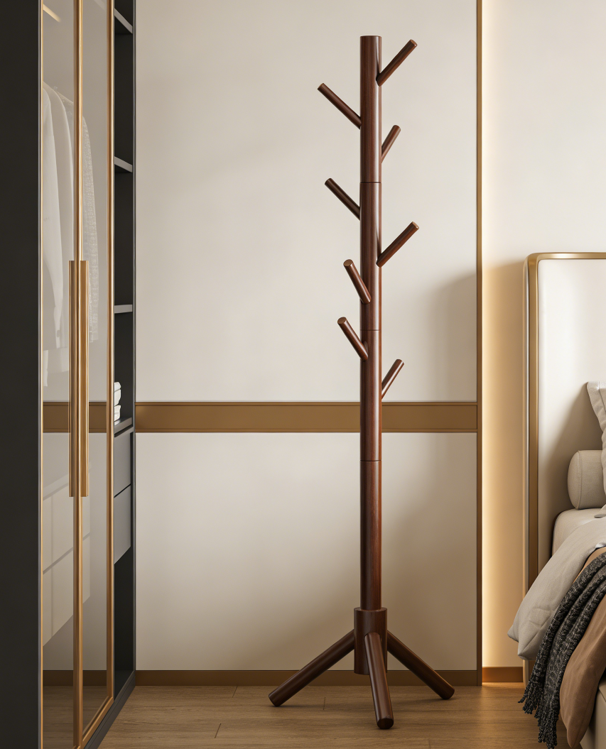 Wooden Coat Stand 8 Hooks - Image 2